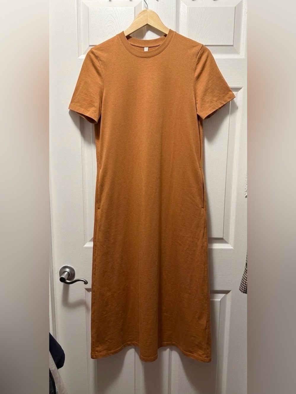 Uniqlo Casual Women's Short-Sleeve Maxi Dress in Rust